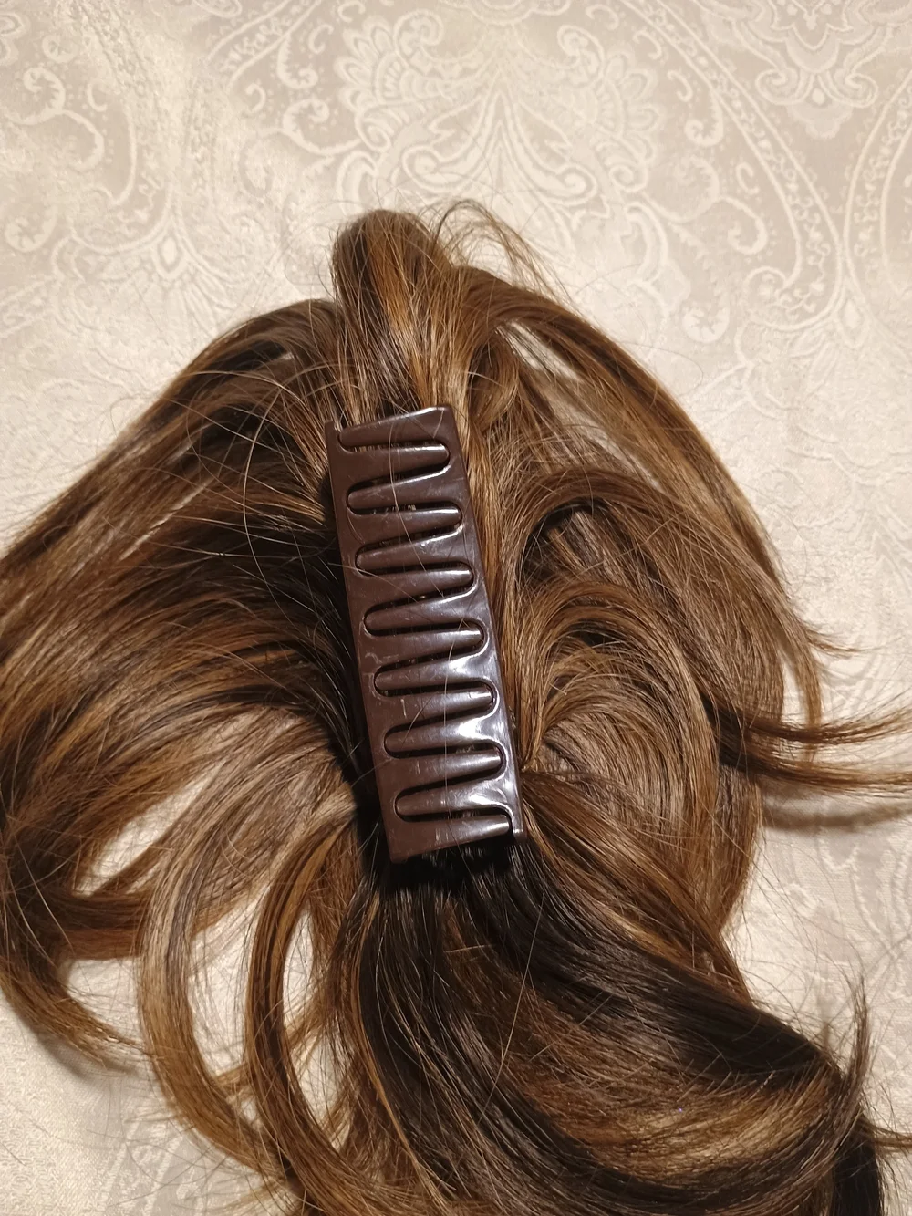 Brown Clip-In Hairpiece for Women - Natural Volume Accent